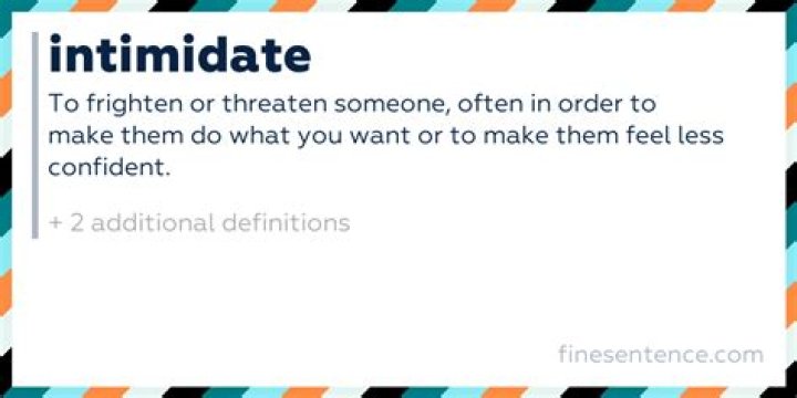 What does intimidating mean?