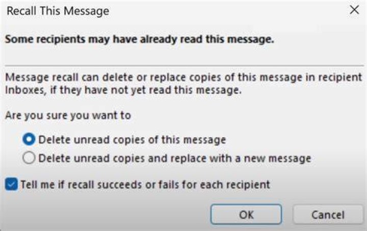 When recalling an email doesn't work?