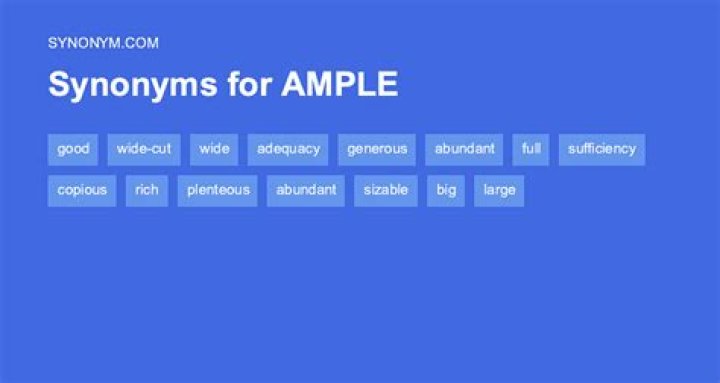 Which is another word for ample?